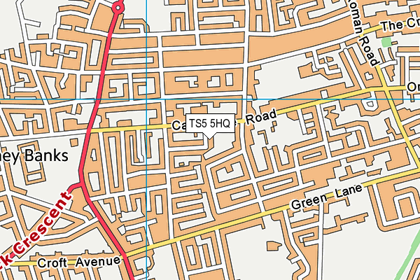 TS5 5HQ map - OS VectorMap District (Ordnance Survey) TS5 5HQ map - OS VectorMap District (Ordnance Survey)