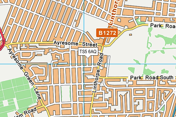 TS5 6AQ map - OS VectorMap District (Ordnance Survey) TS5 6AQ map - OS VectorMap District (Ordnance Survey)