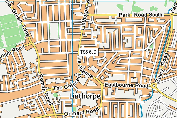 TS5 6JD map - OS VectorMap District (Ordnance Survey) TS5 6JD map - OS VectorMap District (Ordnance Survey)