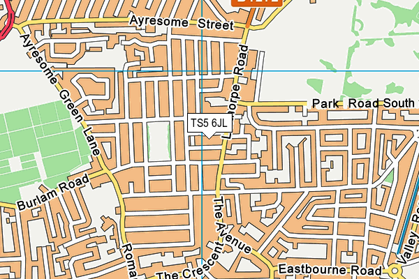 TS5 6JL map - OS VectorMap District (Ordnance Survey) TS5 6JL map - OS VectorMap District (Ordnance Survey)
