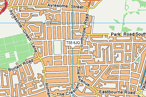 TS5 6JQ map - OS VectorMap District (Ordnance Survey) TS5 6JQ map - OS VectorMap District (Ordnance Survey)