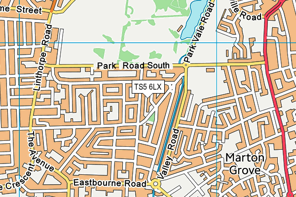 TS5 6LX map - OS VectorMap District (Ordnance Survey) TS5 6LX map - OS VectorMap District (Ordnance Survey)