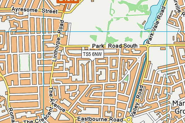 TS5 6NW map - OS VectorMap District (Ordnance Survey) TS5 6NW map - OS VectorMap District (Ordnance Survey)
