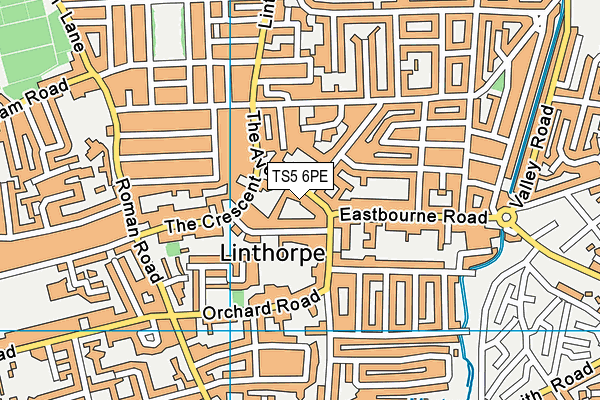 TS5 6PE map - OS VectorMap District (Ordnance Survey) TS5 6PE map - OS VectorMap District (Ordnance Survey)