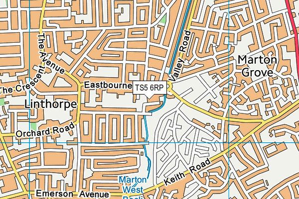 TS5 6RP map - OS VectorMap District (Ordnance Survey) TS5 6RP map - OS VectorMap District (Ordnance Survey)