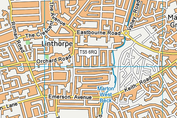 TS5 6RQ map - OS VectorMap District (Ordnance Survey) TS5 6RQ map - OS VectorMap District (Ordnance Survey)