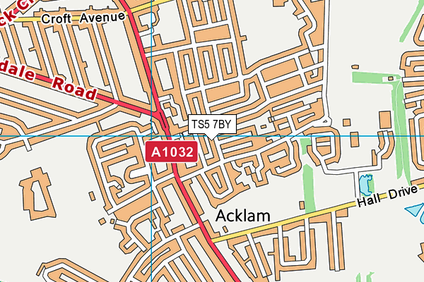 TS5 7BY map - OS VectorMap District (Ordnance Survey) TS5 7BY map - OS VectorMap District (Ordnance Survey)