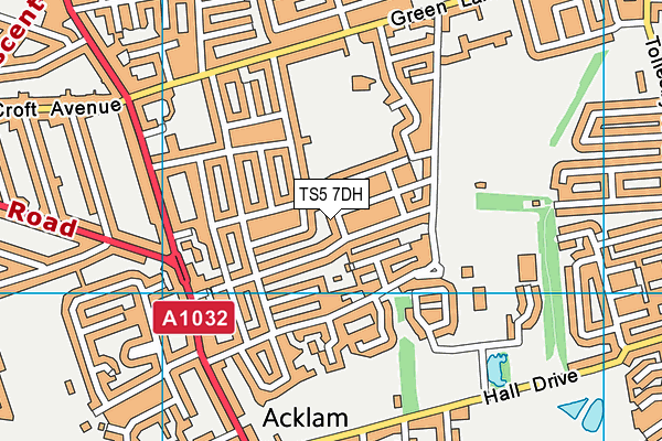 TS5 7DH map - OS VectorMap District (Ordnance Survey) TS5 7DH map - OS VectorMap District (Ordnance Survey)