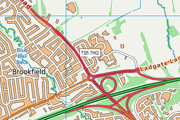 TS5 7HQ map - OS VectorMap District (Ordnance Survey) TS5 7HQ map - OS VectorMap District (Ordnance Survey)