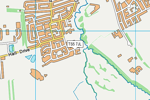 TS5 7JL map - OS VectorMap District (Ordnance Survey) TS5 7JL map - OS VectorMap District (Ordnance Survey)