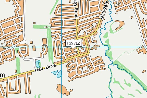 TS5 7LZ map - OS VectorMap District (Ordnance Survey) TS5 7LZ map - OS VectorMap District (Ordnance Survey)