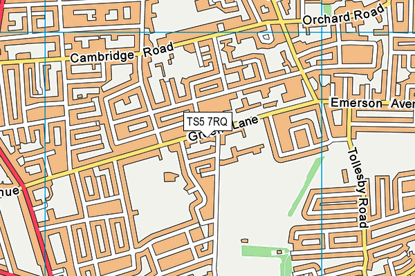 TS5 7RQ map - OS VectorMap District (Ordnance Survey) TS5 7RQ map - OS VectorMap District (Ordnance Survey)