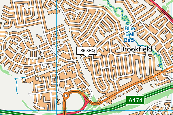 TS5 8HQ map - OS VectorMap District (Ordnance Survey) TS5 8HQ map - OS VectorMap District (Ordnance Survey)