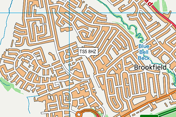 TS5 8HZ map - OS VectorMap District (Ordnance Survey) TS5 8HZ map - OS VectorMap District (Ordnance Survey)
