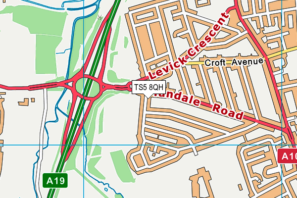 TS5 8QH map - OS VectorMap District (Ordnance Survey) TS5 8QH map - OS VectorMap District (Ordnance Survey)