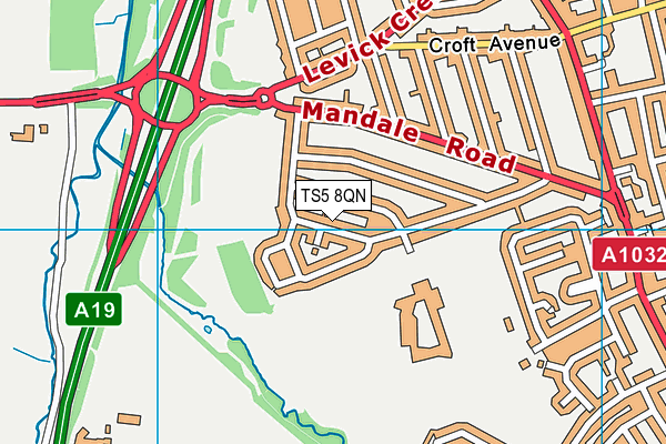 TS5 8QN map - OS VectorMap District (Ordnance Survey) TS5 8QN map - OS VectorMap District (Ordnance Survey)