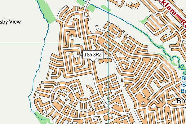 TS5 8RZ map - OS VectorMap District (Ordnance Survey)