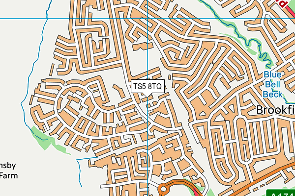 TS5 8TQ map - OS VectorMap District (Ordnance Survey) TS5 8TQ map - OS VectorMap District (Ordnance Survey)
