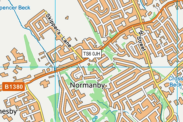 TS6 0JH map - OS VectorMap District (Ordnance Survey) TS6 0JH map - OS VectorMap District (Ordnance Survey)