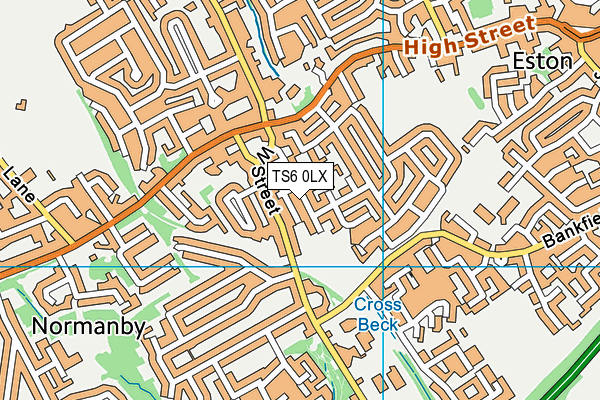 TS6 0LX map - OS VectorMap District (Ordnance Survey)