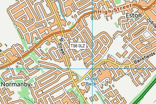 TS6 0LZ map - OS VectorMap District (Ordnance Survey) TS6 0LZ map - OS VectorMap District (Ordnance Survey)