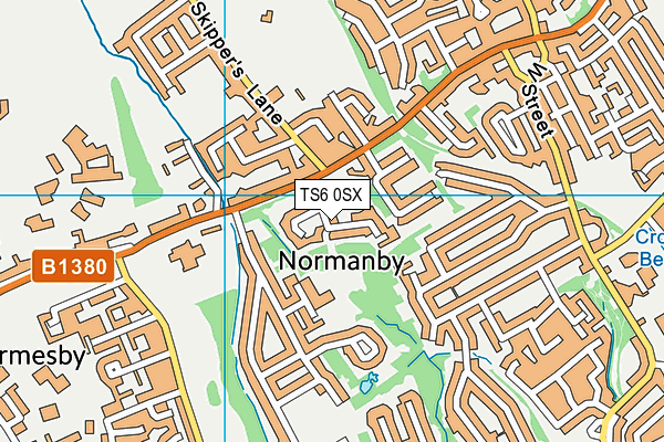 TS6 0SX map - OS VectorMap District (Ordnance Survey) TS6 0SX map - OS VectorMap District (Ordnance Survey)