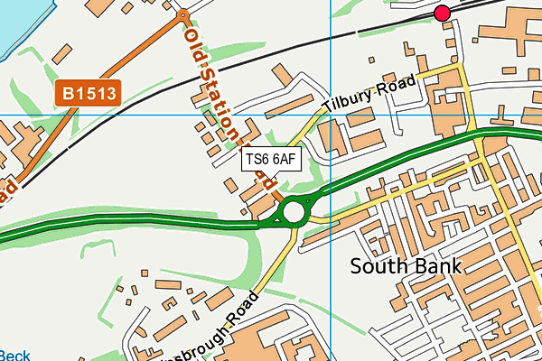 TS6 6AF map - OS VectorMap District (Ordnance Survey) TS6 6AF map - OS VectorMap District (Ordnance Survey)
