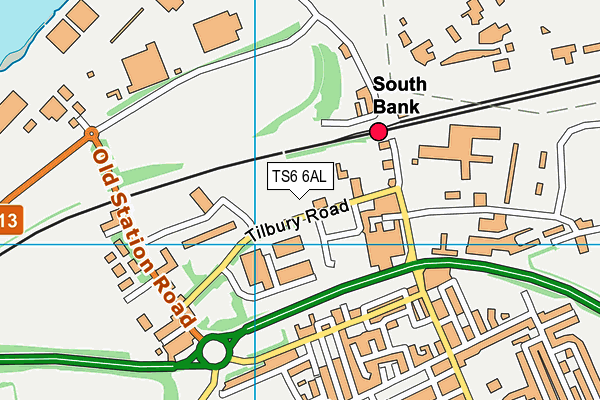 TS6 6AL map - OS VectorMap District (Ordnance Survey) TS6 6AL map - OS VectorMap District (Ordnance Survey)
