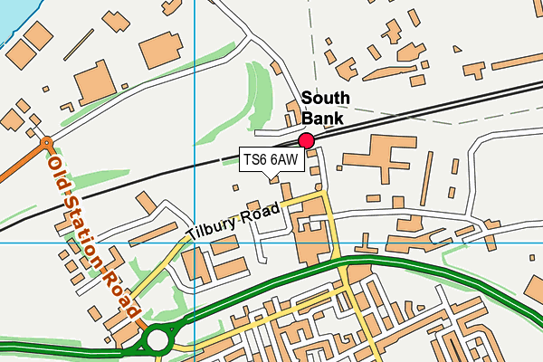 TS6 6AW map - OS VectorMap District (Ordnance Survey) TS6 6AW map - OS VectorMap District (Ordnance Survey)