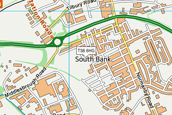 TS6 6HG map - OS VectorMap District (Ordnance Survey) TS6 6HG map - OS VectorMap District (Ordnance Survey)