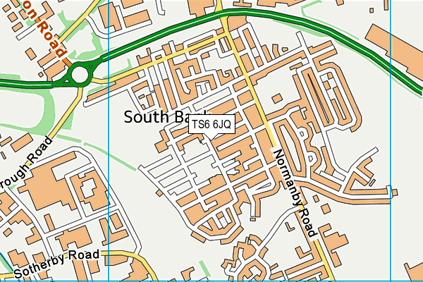 TS6 6JQ map - OS VectorMap District (Ordnance Survey) TS6 6JQ map - OS VectorMap District (Ordnance Survey)