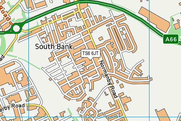 TS6 6JT map - OS VectorMap District (Ordnance Survey)