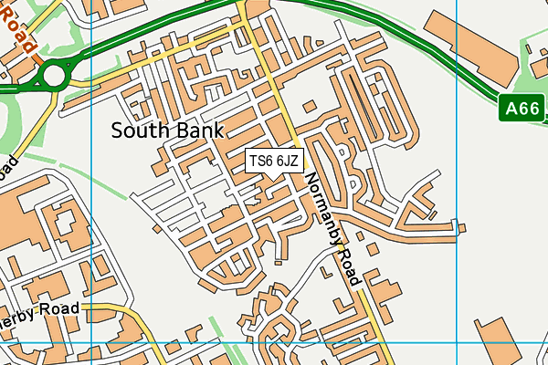 TS6 6JZ map - OS VectorMap District (Ordnance Survey) TS6 6JZ map - OS VectorMap District (Ordnance Survey)