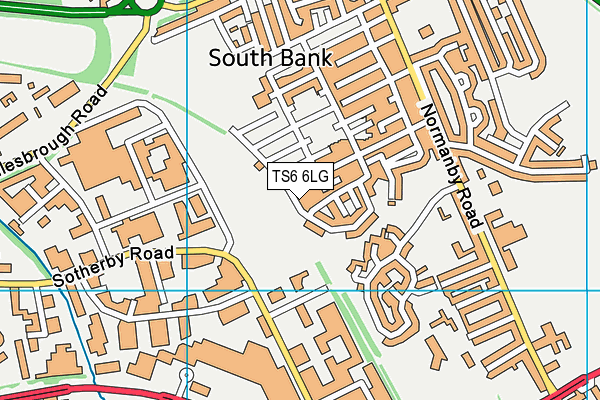 TS6 6LG map - OS VectorMap District (Ordnance Survey) TS6 6LG map - OS VectorMap District (Ordnance Survey)