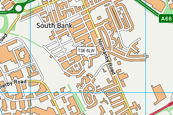 TS6 6LW map - OS VectorMap District (Ordnance Survey) TS6 6LW map - OS VectorMap District (Ordnance Survey)