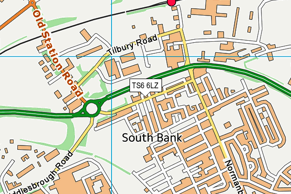 TS6 6LZ map - OS VectorMap District (Ordnance Survey) TS6 6LZ map - OS VectorMap District (Ordnance Survey)