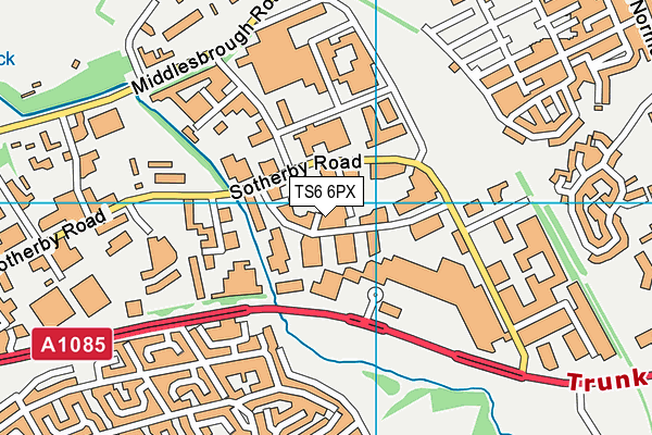 TS6 6PX map - OS VectorMap District (Ordnance Survey) TS6 6PX map - OS VectorMap District (Ordnance Survey)