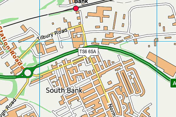 TS6 6SA map - OS VectorMap District (Ordnance Survey) TS6 6SA map - OS VectorMap District (Ordnance Survey)