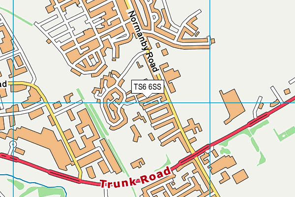 TS6 6SS map - OS VectorMap District (Ordnance Survey) TS6 6SS map - OS VectorMap District (Ordnance Survey)