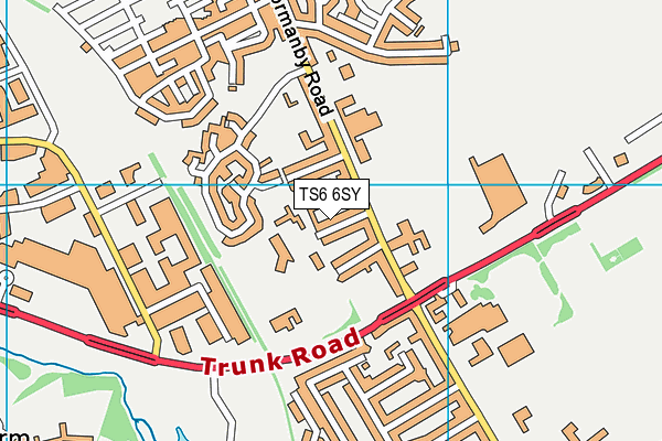 TS6 6SY map - OS VectorMap District (Ordnance Survey)