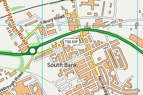 TS6 6XF map - OS VectorMap District (Ordnance Survey) TS6 6XF map - OS VectorMap District (Ordnance Survey)