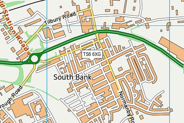TS6 6XG map - OS VectorMap District (Ordnance Survey) TS6 6XG map - OS VectorMap District (Ordnance Survey)