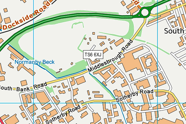 TS6 6XJ map - OS VectorMap District (Ordnance Survey) TS6 6XJ map - OS VectorMap District (Ordnance Survey)