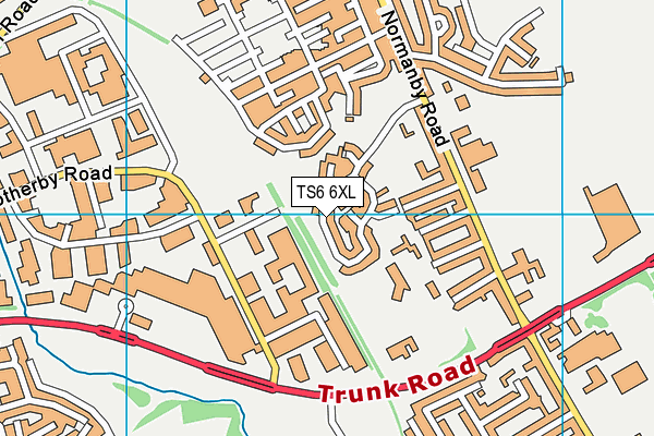 TS6 6XL map - OS VectorMap District (Ordnance Survey)