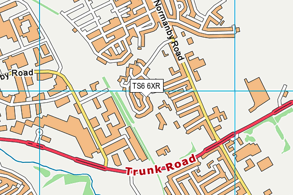 TS6 6XR map - OS VectorMap District (Ordnance Survey) TS6 6XR map - OS VectorMap District (Ordnance Survey)
