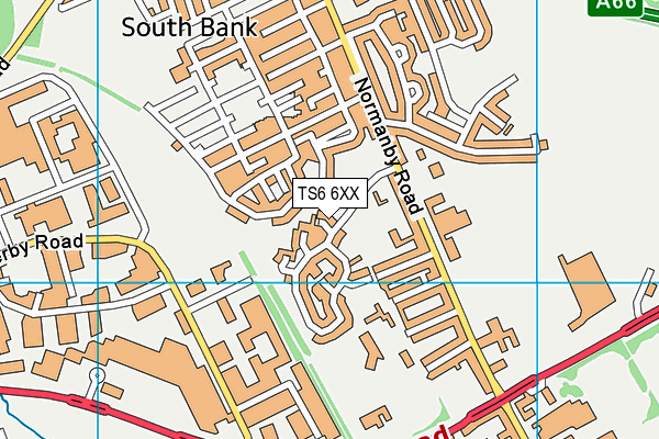 TS6 6XX map - OS VectorMap District (Ordnance Survey) TS6 6XX map - OS VectorMap District (Ordnance Survey)