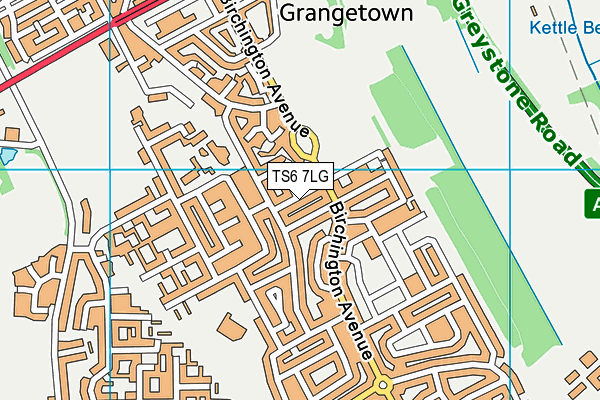 TS6 7LG map - OS VectorMap District (Ordnance Survey) TS6 7LG map - OS VectorMap District (Ordnance Survey)