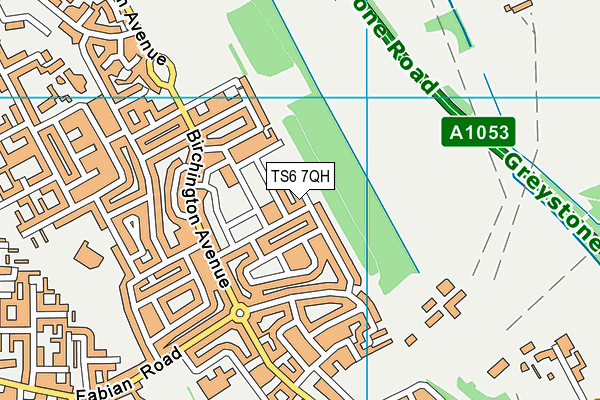 TS6 7QH map - OS VectorMap District (Ordnance Survey) TS6 7QH map - OS VectorMap District (Ordnance Survey)