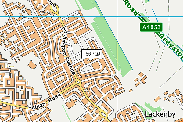 TS6 7QJ map - OS VectorMap District (Ordnance Survey) TS6 7QJ map - OS VectorMap District (Ordnance Survey)