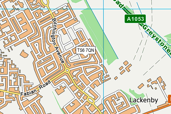 TS6 7QN map - OS VectorMap District (Ordnance Survey) TS6 7QN map - OS VectorMap District (Ordnance Survey)